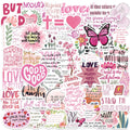 100PCS Pink Christian Stickers Bible Verse Stickers Faith Stickers Religious Stickers Jesus Motivational Stickers Inspirational Stickers God Stickers